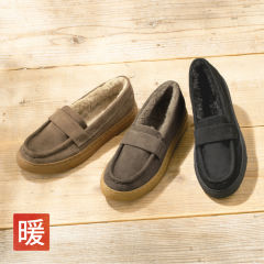 レディースボアモカシンシューズ(スニーカーソール)【22.5～25.0cm】