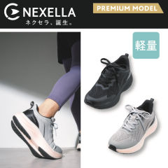 NEXELLA レディースメッシュスニーカー(クッションインソール)【22.5～25.0cm】プレミアム